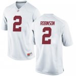 Men's Alabama Crimson Tide #2 Keilan Robinson White Replica NCAA College Football Jersey 2403BGUO7